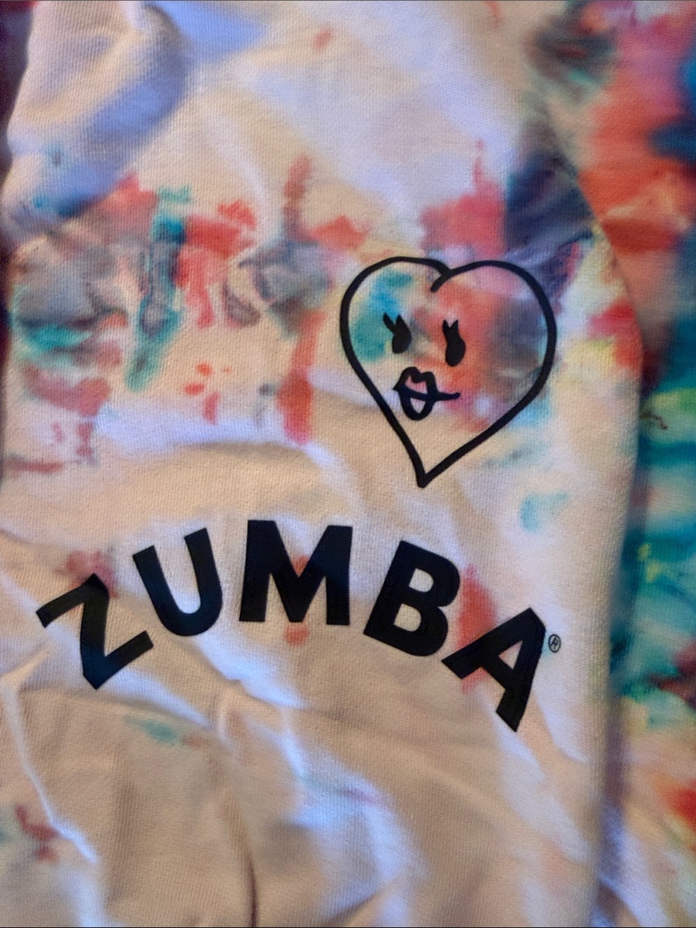 Zumba Fitness Tie-Dye Joggers in Pink, Red & Blue - Picture 3 of 8